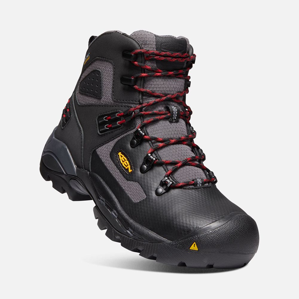 Keen Arbetskängor Herr Svarta - St. Paul 6\" Wp (Carbon-Fiber Toe) - 306975YRU
